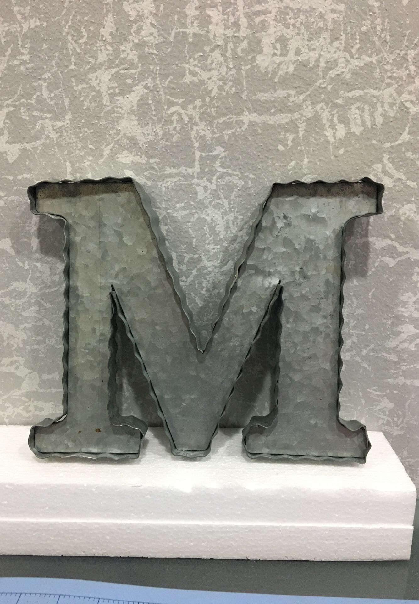M metal letter