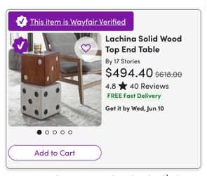 Wayfair dice wooden table