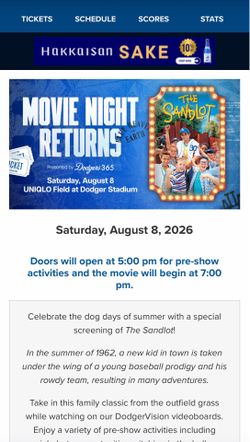 Sandlot Movie Night