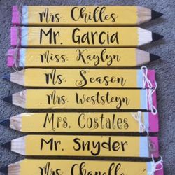 Decorative Teacher Pencil 