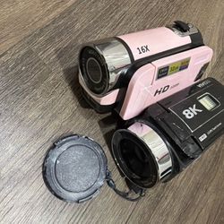 2 HD Camcorders Bundle – 1080p & 8K (Read Description)