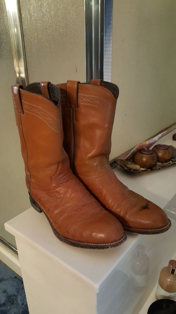 justin boots ostrich skin