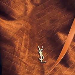 YSL authentic Brown Bag Saint Laurent Suede Niki