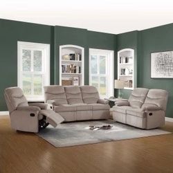 New 3 Piece Recliner Couch Set / Free Delivery 