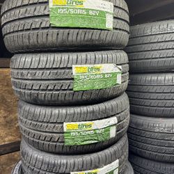 SET OF FOUR NEW TIRES 195/50/15 TBB TIRES INCLUDING MOUNT AND BALANCE, ASK ME FOR ANY SIZE AND BRAND