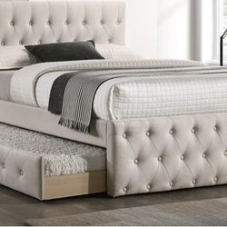 New Full/Twin Trundle With Both New Mattresses 