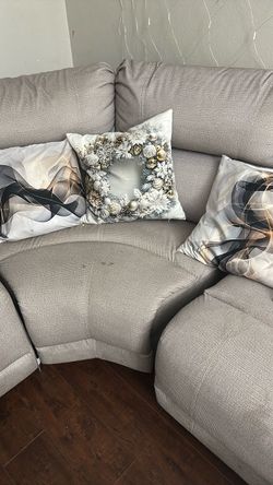 Gray Fabric Sectional Sofa