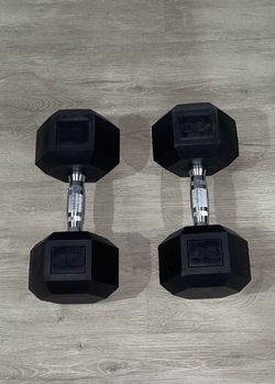 40 lb Rubber Hex Dumbbell Pair - Mint Condition