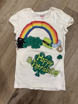 Hand Painter Custom St Patrick’s Day Shirt | Girls Size Small 6-7
