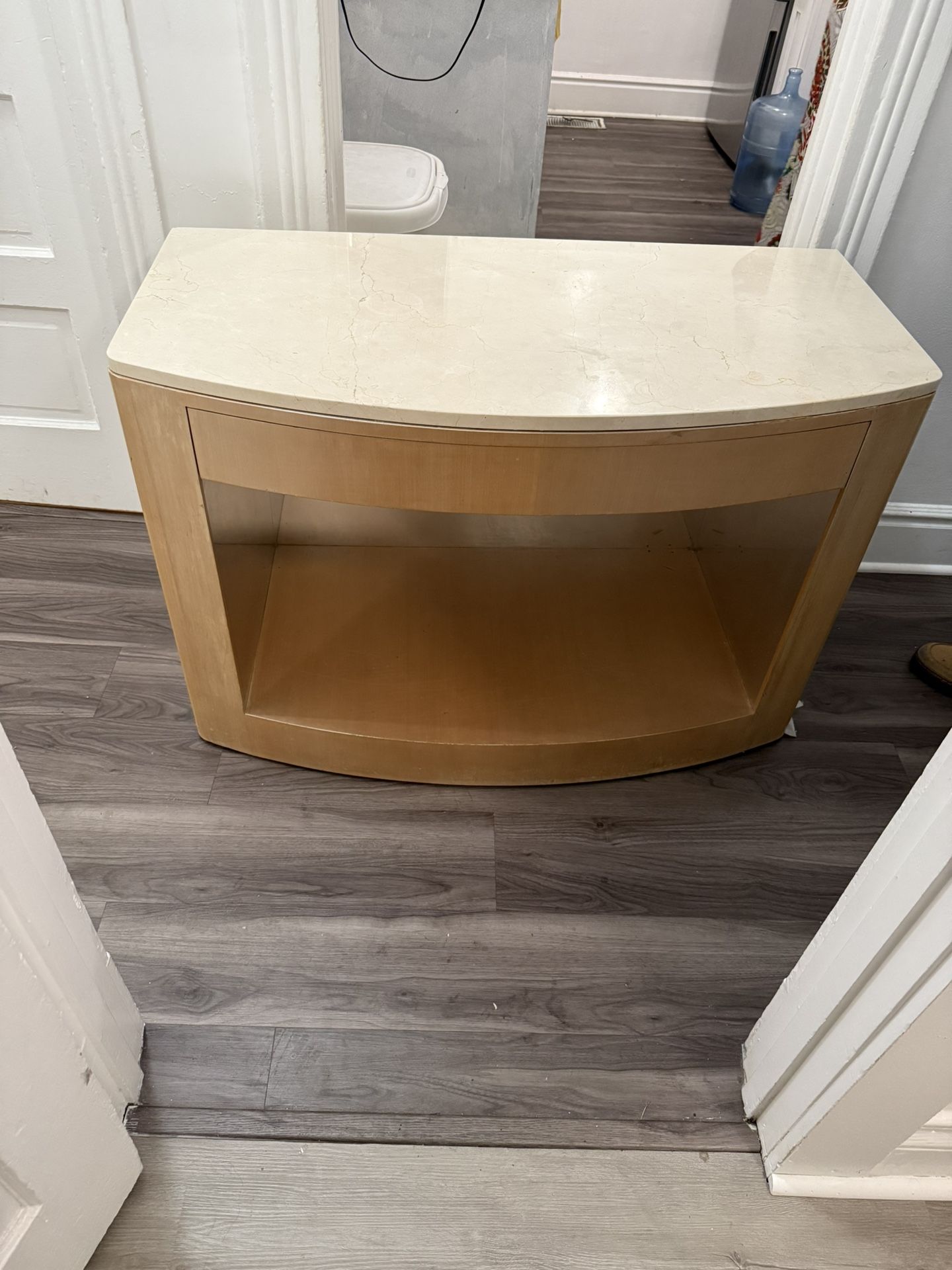 2 Large End Tables With Marble Tops