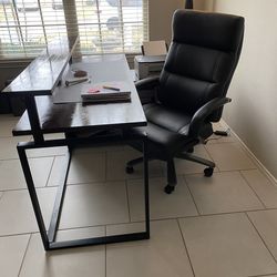 L shaped Desk and XL chair