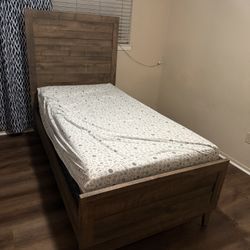 Twin Bed Frame With Mattress 