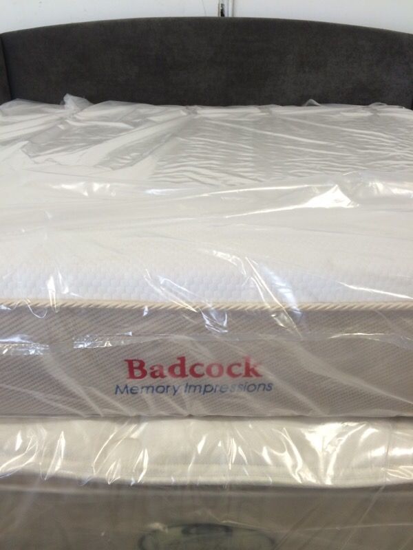 King size Badcock memory foam mattress set