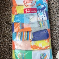 14 Pack Of Girl Bikinis Underwear New