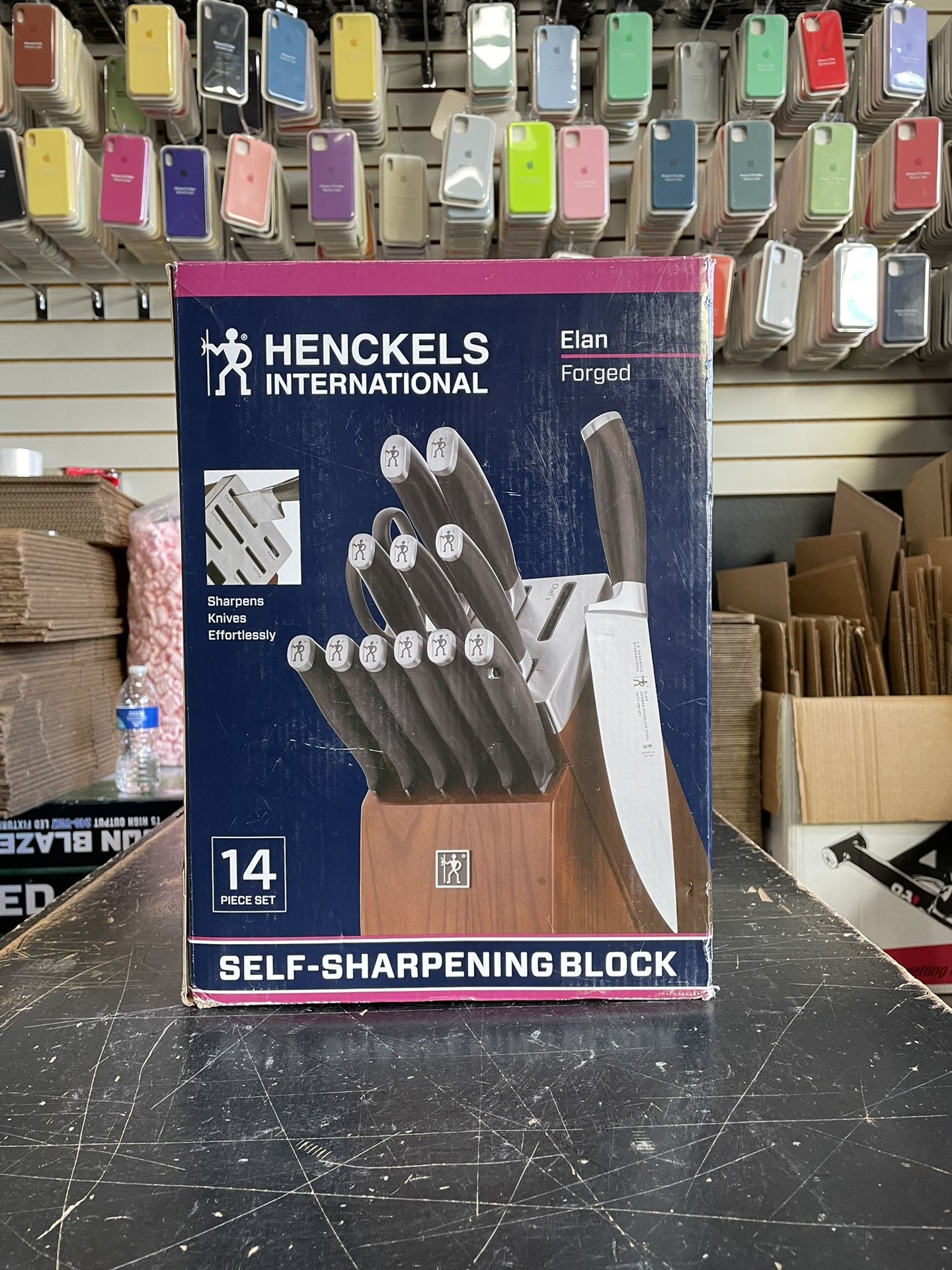 Henckels International, Elan Forged 14 Piece Set With Self-Sharpening Block; Brand New Still In Box