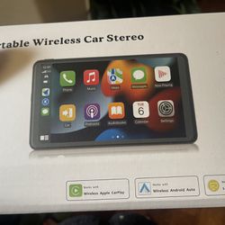 Apple Carplay Screen for Car, 7" HD Portable Car Stereo Touch Screen with Wireless Android Auto, Backup Camera, Car Audio Receivers with Voice Control