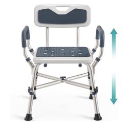 PELEGON Heavy Duty Shower Chair - 450lb Capacity - New (Open Box) - Dark Blue
