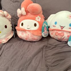 Hello Kitty My Melody Cinnamoroll Squishmallow Set