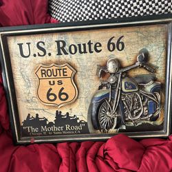 Is Route 66 Vintage Hard Painted 3 D Wall Decor 