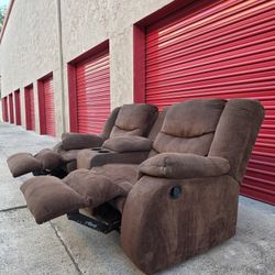 Brown Recliner Couch