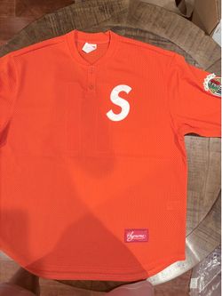 Supreme SS26’ week 17 Shop s Logo Baseball Henley Orange Size M