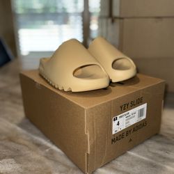 Slides Size 4 Dessert Sand Adidas Yeezy Brand New In Box 