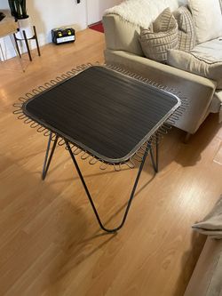 Side Table Modern Contemporary Steel Side Table/ End Table Completely Original