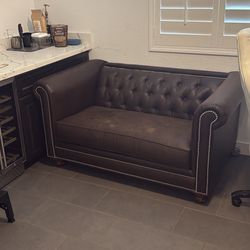 Brown Leather Couch 