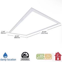  Metalux 2 ft. 4 ft. 4500 lumens integrated LED flat panel light 