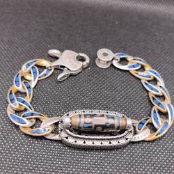 Personalized Nine-Eyed Dzi Bead Bracelet