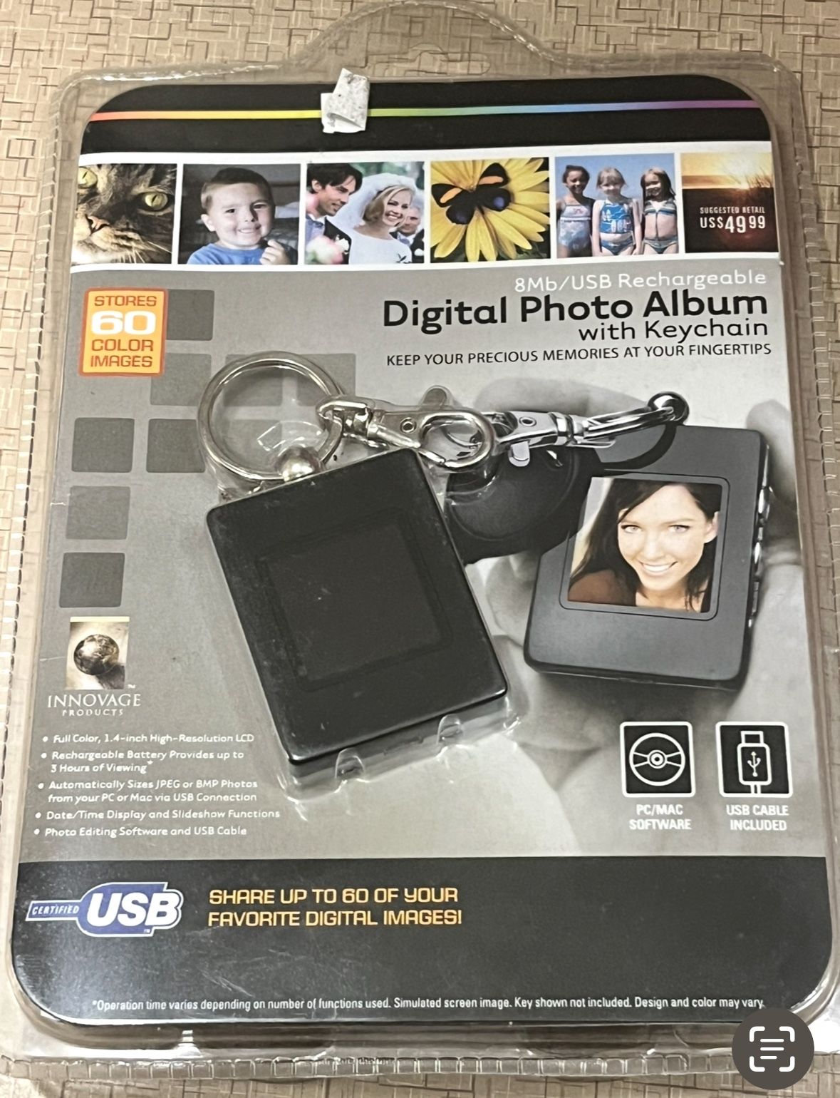 Digital photo album Keychain