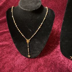 gold laminated rosary