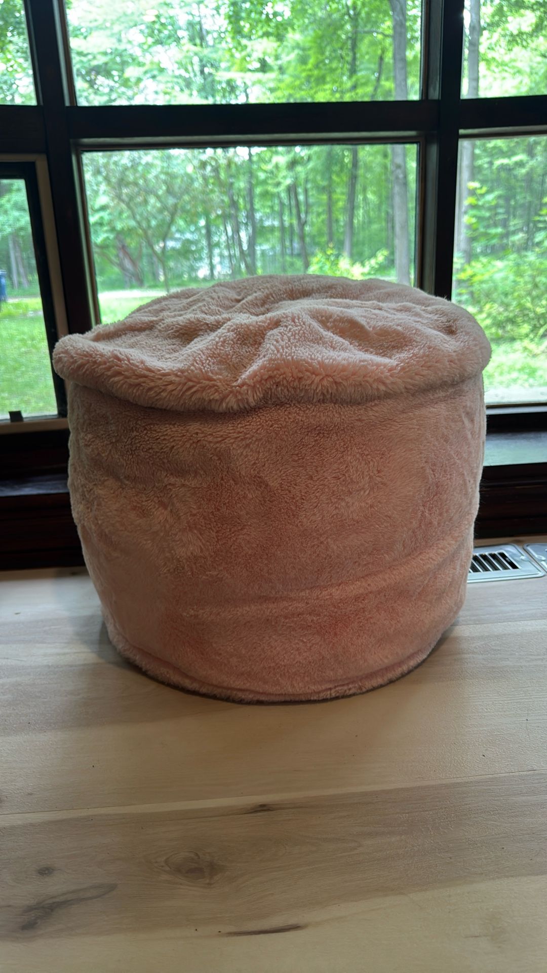 Pink Pouf Stool