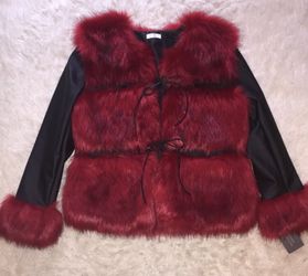 Faux fur woman medium jacket