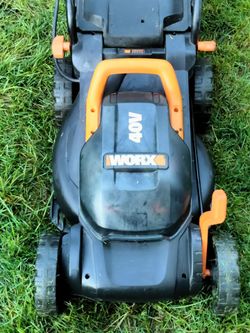 LIKENEW 40 V WORX ELECTRIC LAWNMOWER ONLY $150
