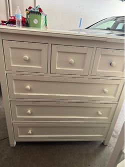 Pottery Barn Nightstand and Dresser with Jewelry holder and Mirror