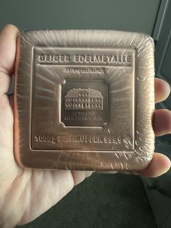 Geiger Edelmetalle 1000g (1 Kilo)Fine Copper Bar 999.9