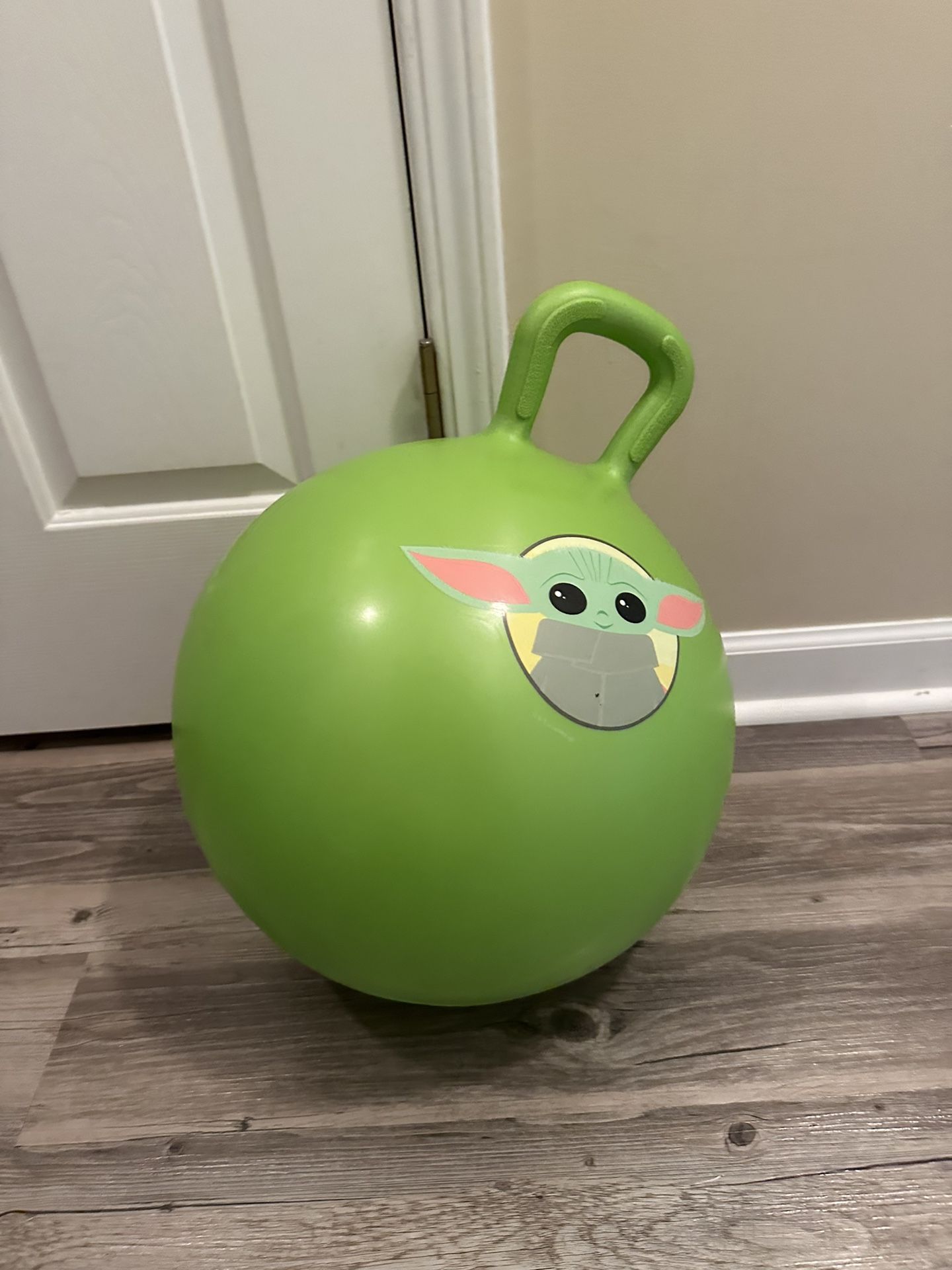 Star Wars The Mandalorian Green Hopper Sit On And Bounce Ball With Handle