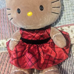 Rare Sanrio Hello Kitty Brown Plush 