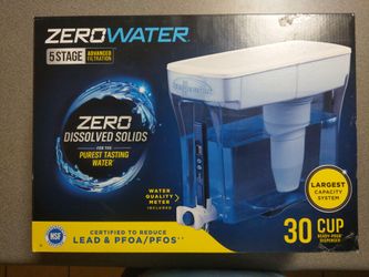 ZeroWater 30 Cup Water Pitcher with Ready-Pour + Free Water Quality Meter