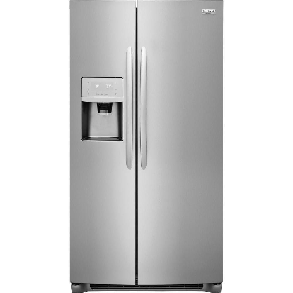 Kitchen Frigidaire appliance package stainless steel
