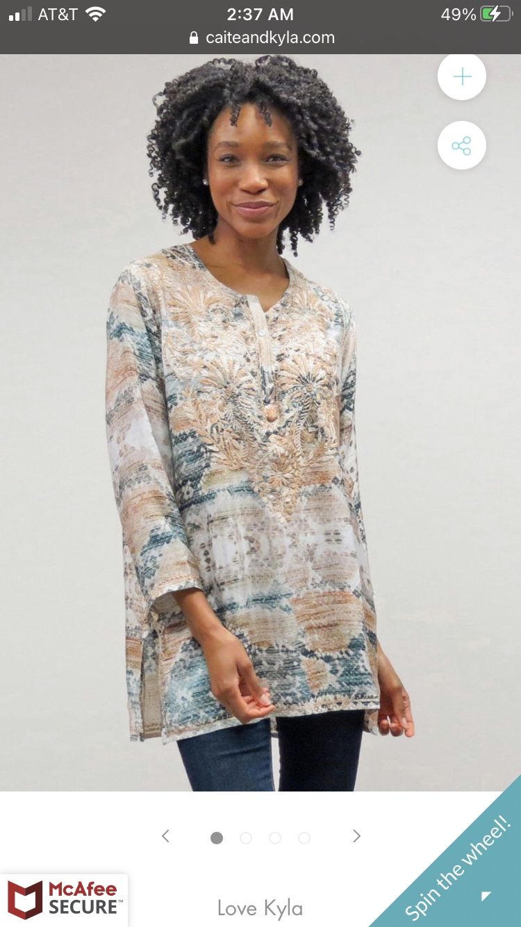 Love Kyla Silk Tunic Top
