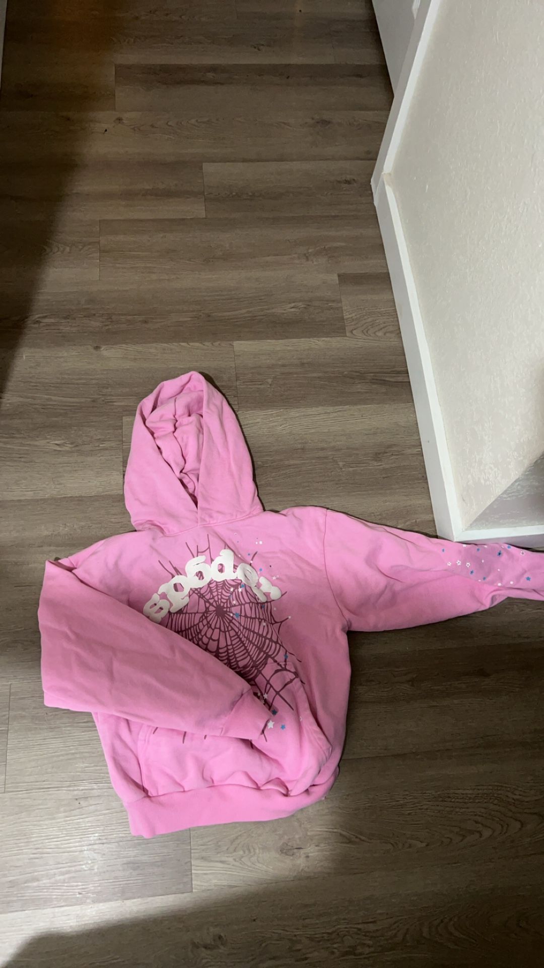 Pink spider hoodie og