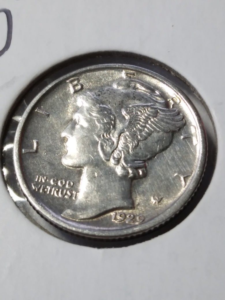 1929 D Mercury Dime Unc