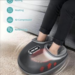 Shiatsu Foot Massager with Soothing Heat, Deep Kneading Therapy & Air Compression, Promotes Blood Circulation, Foot Comfort, Adjustable Settings For S
