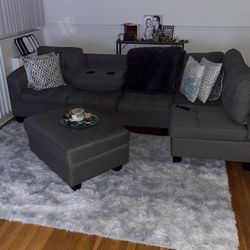 L-shaped Sectional Sofa, large, Left Facing Chaise