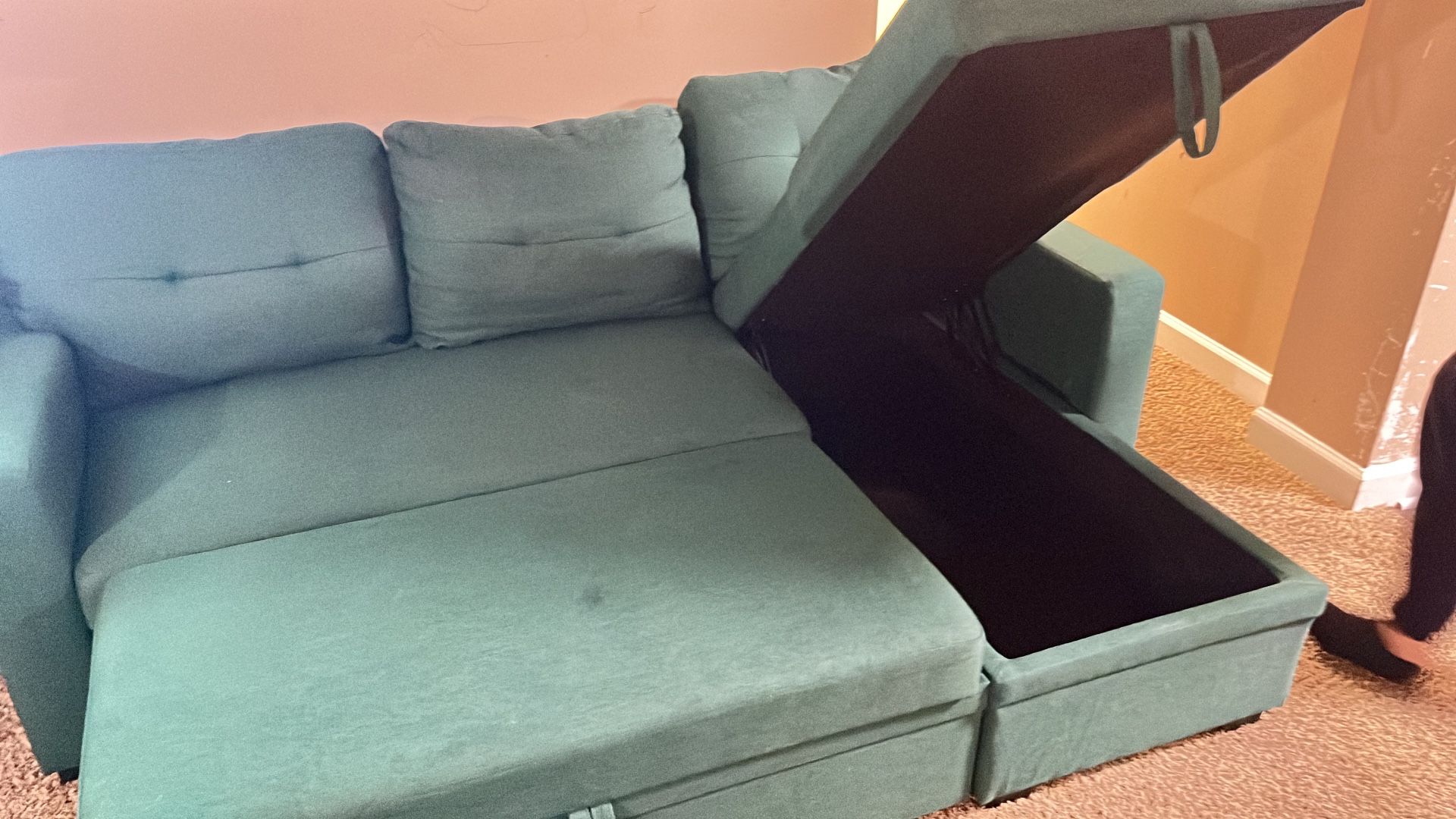 Adorable Green Sectional