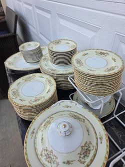 Vintage Floral Porcelain Dinnerware Set