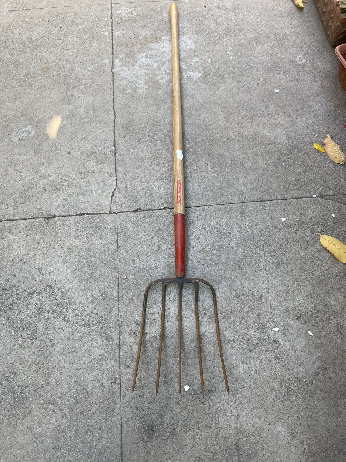 5-Tine True Temper 60-in L Wood-Handle Steel Manure Fork