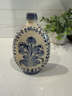 VINTAGE Hungarian Hand Painted Vase or Flask